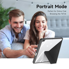 DUX DUCIS Magi Étui de protection pour iPad 10.2 (2019) / (2020) / (2021) Support pliable en V Anti-rayures Cuir + PC + TPU Housse de tablette Support Réveil / Veille automatique 