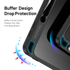 DUX DUCIS Magi Étui de protection pour iPad 10.2 (2019) / (2020) / (2021) Support pliable en V Anti-rayures Cuir + PC + TPU Housse de tablette Support Réveil / Veille automatique 