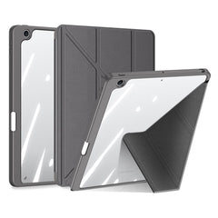 DUX DUCIS Magi Étui de protection pour iPad 10.2 (2019) / (2020) / (2021) Support pliable en V Anti-rayures Cuir + PC + TPU Housse de tablette Support Réveil / Veille automatique 