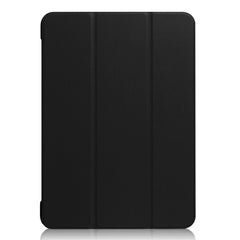 For iPad 9.7 (2018) / 9.7 (2017) Tri-fold Stand Lightweight Full Protection Smart Leather Tablet Case Cover