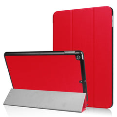 For iPad 9.7 (2018) / 9.7 (2017) Tri-fold Stand Lightweight Full Protection Smart Leather Tablet Case Cover