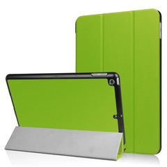 For iPad 9.7 (2018) / 9.7 (2017) Tri-fold Stand Lightweight Full Protection Smart Leather Tablet Case Cover