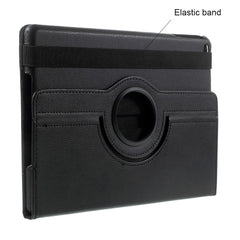Leather Cover for iPad 9.7 (2018) / 9.7 (2017) / Air 2 / Air (2013) Rotary Stand Tablet Case with Elastic Band