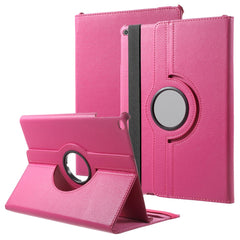 Leather Cover for iPad 9.7 (2018) / 9.7 (2017) / Air 2 / Air (2013) Rotary Stand Tablet Case with Elastic Band
