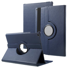 Leather Cover for iPad 9.7 (2018) / 9.7 (2017) / Air 2 / Air (2013) Rotary Stand Tablet Case with Elastic Band