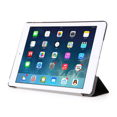 For iPad 9.7-inch (2018) / (2017) Magnetic Tri-Fold Stand Leather Case Smart Awake / Sleep Tablet Cover