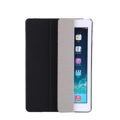 For iPad 9.7-inch (2018) / (2017) Magnetic Tri-Fold Stand Leather Case Smart Awake / Sleep Tablet Cover