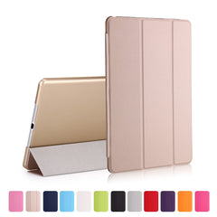 For iPad 9.7-inch (2018) / (2017) Magnetic Tri-Fold Stand Leather Case Smart Awake / Sleep Tablet Cover