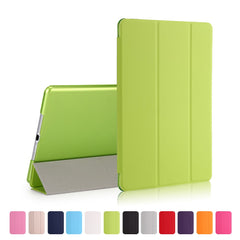 For iPad 9.7-inch (2018) / (2017) Magnetic Tri-Fold Stand Leather Case Smart Awake / Sleep Tablet Cover