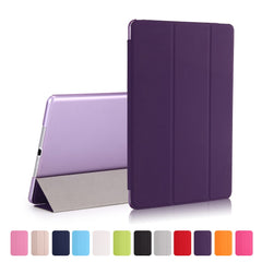 For iPad 9.7-inch (2018) / (2017) Magnetic Tri-Fold Stand Leather Case Smart Awake / Sleep Tablet Cover