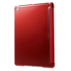 For iPad 9.7-inch (2018) / (2017) Tablet Cover Tri-Fold Stand PU Leather + PC Protective Case