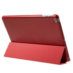 For iPad 9.7-inch (2018) / (2017) Tablet Cover Tri-Fold Stand PU Leather + PC Protective Case