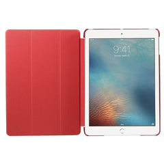 For iPad 9.7-inch (2018) / (2017) Tablet Cover Tri-Fold Stand PU Leather + PC Protective Case