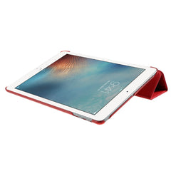 For iPad 9.7-inch (2018) / (2017) Tablet Cover Tri-Fold Stand PU Leather + PC Protective Case