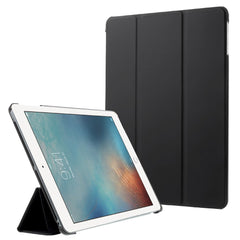 For iPad 9.7-inch (2018) / (2017) Tablet Cover Tri-Fold Stand PU Leather + PC Protective Case