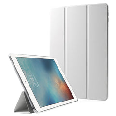 For iPad 9.7-inch (2018) / (2017) Tablet Cover Tri-Fold Stand PU Leather + PC Protective Case