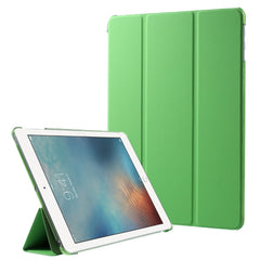 For iPad 9.7-inch (2018) / (2017) Tablet Cover Tri-Fold Stand PU Leather + PC Protective Case