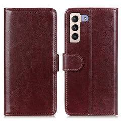 Crazy Horse Textur Magnetverschluss Anti-Drop PU Leder Brieftasche Stand Case Folio Flip Schutzhülle für Samsung Galaxy S22 5G
