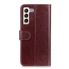 Crazy Horse Textur Magnetverschluss Anti-Drop PU Leder Brieftasche Stand Case Folio Flip Schutzhülle für Samsung Galaxy S22 5G
