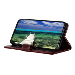 Crazy Horse Textur Magnetverschluss Anti-Drop PU Leder Brieftasche Stand Case Folio Flip Schutzhülle für Samsung Galaxy S22 5G