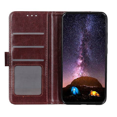 Crazy Horse Textur Magnetverschluss Anti-Drop PU Leder Brieftasche Stand Case Folio Flip Schutzhülle für Samsung Galaxy S22 5G