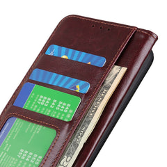 Crazy Horse Textur Magnetverschluss Anti-Drop PU Leder Brieftasche Stand Case Folio Flip Schutzhülle für Samsung Galaxy S22 5G