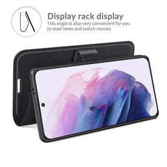 Stoßfeste Litchi-Textur PU-Leder-Brieftaschenhülle Magnetverschluss Schutzständer Flip-Telefonabdeckung Für Samsung Galaxy S22 5G 
