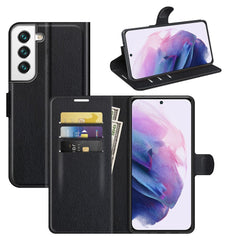 Stoßfeste Litchi-Textur PU-Leder-Brieftaschenhülle Magnetverschluss Schutzständer Flip-Telefonabdeckung Für Samsung Galaxy S22 5G 