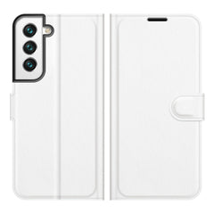 Stoßfeste Litchi-Textur PU-Leder-Brieftaschenhülle Magnetverschluss Schutzständer Flip-Telefonabdeckung Für Samsung Galaxy S22 5G 