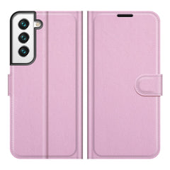 Stoßfeste Litchi-Textur PU-Leder-Brieftaschenhülle Magnetverschluss Schutzständer Flip-Telefonabdeckung Für Samsung Galaxy S22 5G 