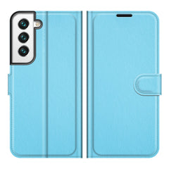Stoßfeste Litchi-Textur PU-Leder-Brieftaschenhülle Magnetverschluss Schutzständer Flip-Telefonabdeckung Für Samsung Galaxy S22 5G 