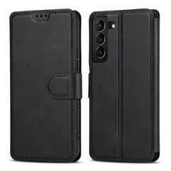 Vintage Texture Matte PU Leather Folio Flip Stand Case RFID Blocking Magnetic Wallet Cover for Samsung Galaxy S22 5G