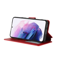 Vintage Texture Matte PU Leather Folio Flip Stand Case RFID Blocking Magnetic Wallet Cover for Samsung Galaxy S22 5G
