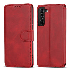 Vintage Texture Matte PU Leather Folio Flip Stand Case RFID Blocking Magnetic Wallet Cover for Samsung Galaxy S22 5G