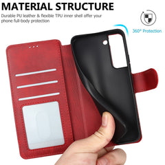Vintage Texture Matte PU Leather Folio Flip Stand Case RFID Blocking Magnetic Wallet Cover for Samsung Galaxy S22 5G