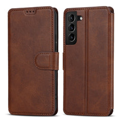 Vintage Texture Matte PU Leather Folio Flip Stand Case RFID Blocking Magnetic Wallet Cover for Samsung Galaxy S22 5G