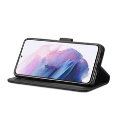 LC.IMEEKE Fallschutz Texturierte Brieftasche PU-Leder Flip Folio Stand Case Handyhülle Cover für Samsung Galaxy S22 5G 