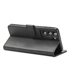LC.IMEEKE Fallschutz Texturierte Brieftasche PU-Leder Flip Folio Stand Case Handyhülle Cover für Samsung Galaxy S22 5G 