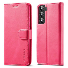 LC.IMEEKE Fallschutz Texturierte Brieftasche PU-Leder Flip Folio Stand Case Handyhülle Cover für Samsung Galaxy S22 5G 