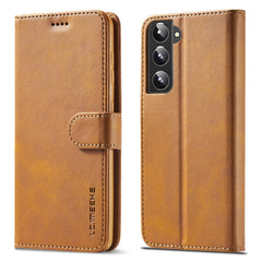 LC.IMEEKE Fallschutz Texturierte Brieftasche PU-Leder Flip Folio Stand Case Handyhülle Cover für Samsung Galaxy S22 5G 