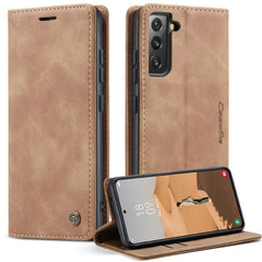 CASEME 013 Series TPU-Innenfutter-Abdeckung, Brieftaschen-Stand-Design, leichte, automatisch absorbierende PU-Leder-Telefonhülle für Samsung Galaxy S22+ 5G 