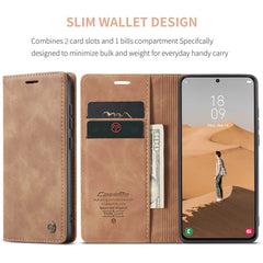 CASEME 013 Series TPU-Innenfutter-Abdeckung, Brieftaschen-Stand-Design, leichte, automatisch absorbierende PU-Leder-Telefonhülle für Samsung Galaxy S22+ 5G 