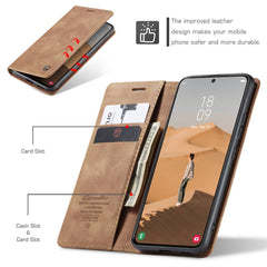 CASEME 013 Series TPU-Innenfutter-Abdeckung, Brieftaschen-Stand-Design, leichte, automatisch absorbierende PU-Leder-Telefonhülle für Samsung Galaxy S22+ 5G 