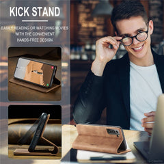 CASEME 013 Series TPU-Innenfutter-Abdeckung, Brieftaschen-Stand-Design, leichte, automatisch absorbierende PU-Leder-Telefonhülle für Samsung Galaxy S22+ 5G 