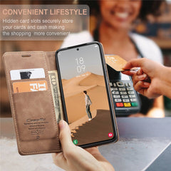 CASEME 013 Series TPU-Innenfutter-Abdeckung, Brieftaschen-Stand-Design, leichte, automatisch absorbierende PU-Leder-Telefonhülle für Samsung Galaxy S22+ 5G 