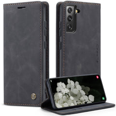 CASEME 013 Series TPU-Innenfutter-Abdeckung, Brieftaschen-Stand-Design, leichte, automatisch absorbierende PU-Leder-Telefonhülle für Samsung Galaxy S22+ 5G 