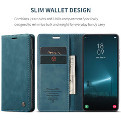 CASEME 013 Series for Samsung Galaxy S22 5G PU Leather Wallet Phone Case Stand Magnetic Absorption Card Holder Cover