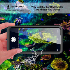 Coque de protection étanche transparente pour Samsung Galaxy S22 5G, série FS de REDPEPPER, IP68, anti-poussière, compatible avec le déverrouillage par empreinte digitale 