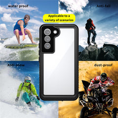 Coque de protection étanche transparente pour Samsung Galaxy S22 5G, série FS de REDPEPPER, IP68, anti-poussière, compatible avec le déverrouillage par empreinte digitale 