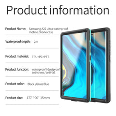 REDPEPPER A Series for Samsung Galaxy S22 Ultra 5G Waterproof Case IP68 Protective Phone Cover with Screen Protector